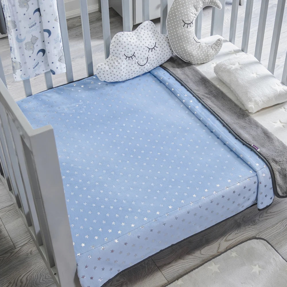 Cobertor Baby Siberia Blue Stars Carriola