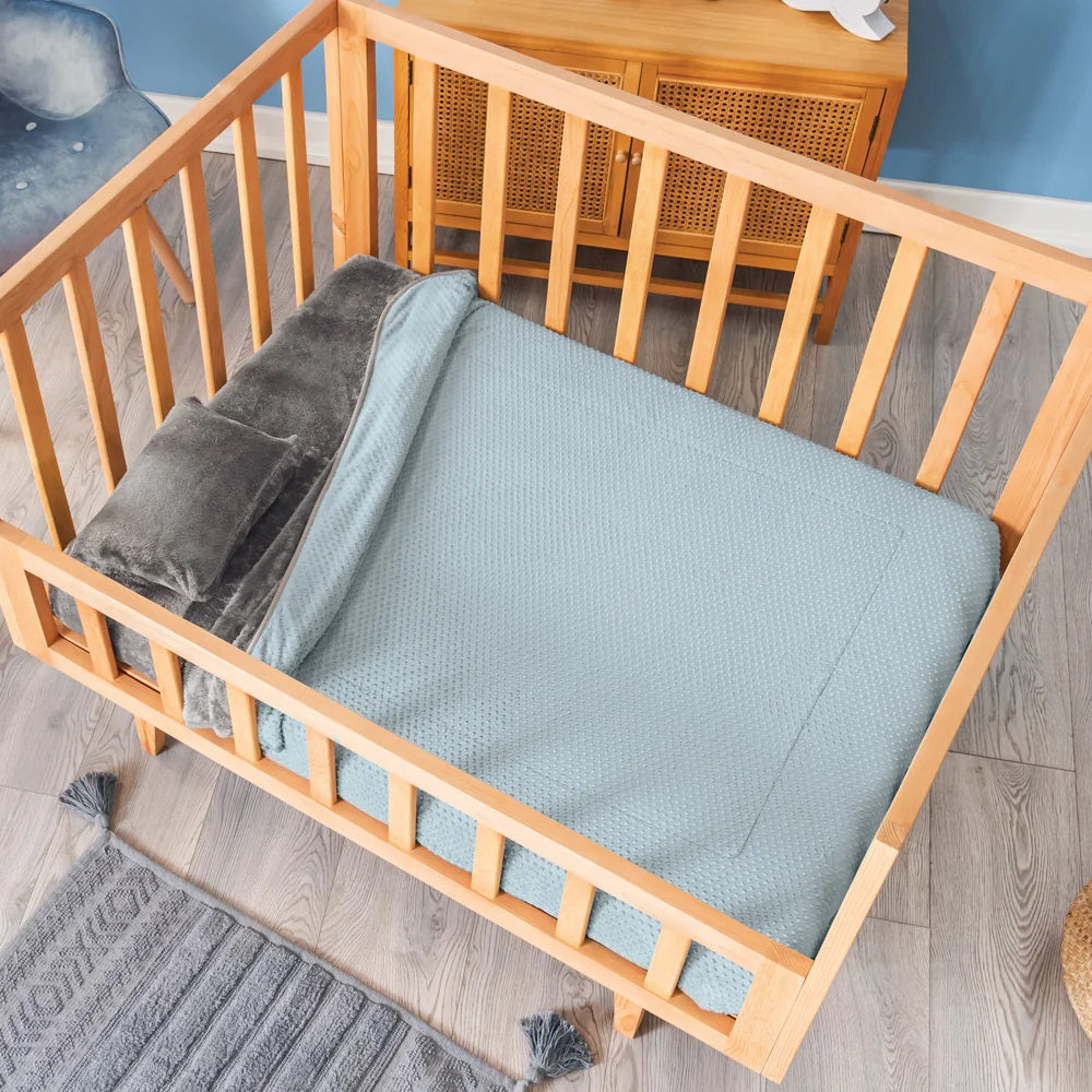 Cobertor Baby Siberia Azul Cama Cuna Corral