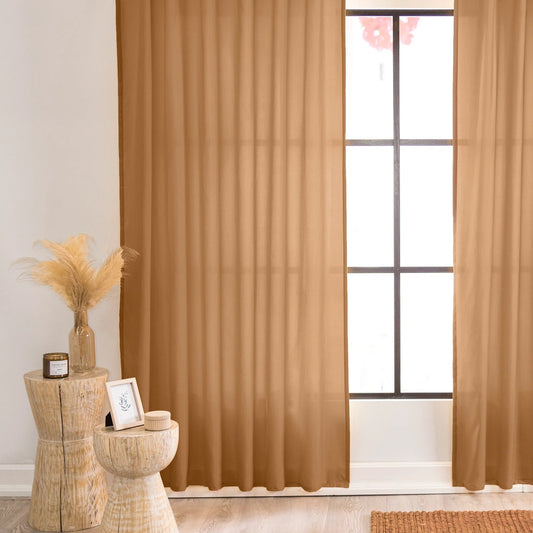 Cortinas Viasoft Ocre Larga