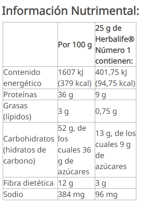 Herbalife® Número 1 Polvo para Preparar Batido sabor arroz con leche 550 g