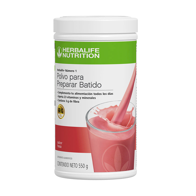 Herbalife® Número 1 Polvo para Preparar Batido sabor fresa 550 g