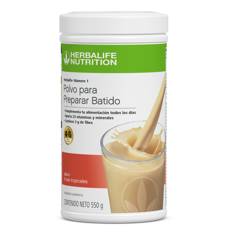 Herbalife® Número 1 Polvo para Preparar Batido sabor frutas tropicales 550 g