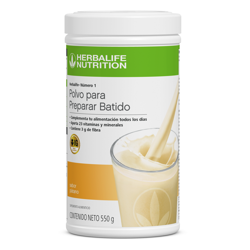 Herbalife® Número 1 Polvo para Preparar Batido sabor plátano 550 g